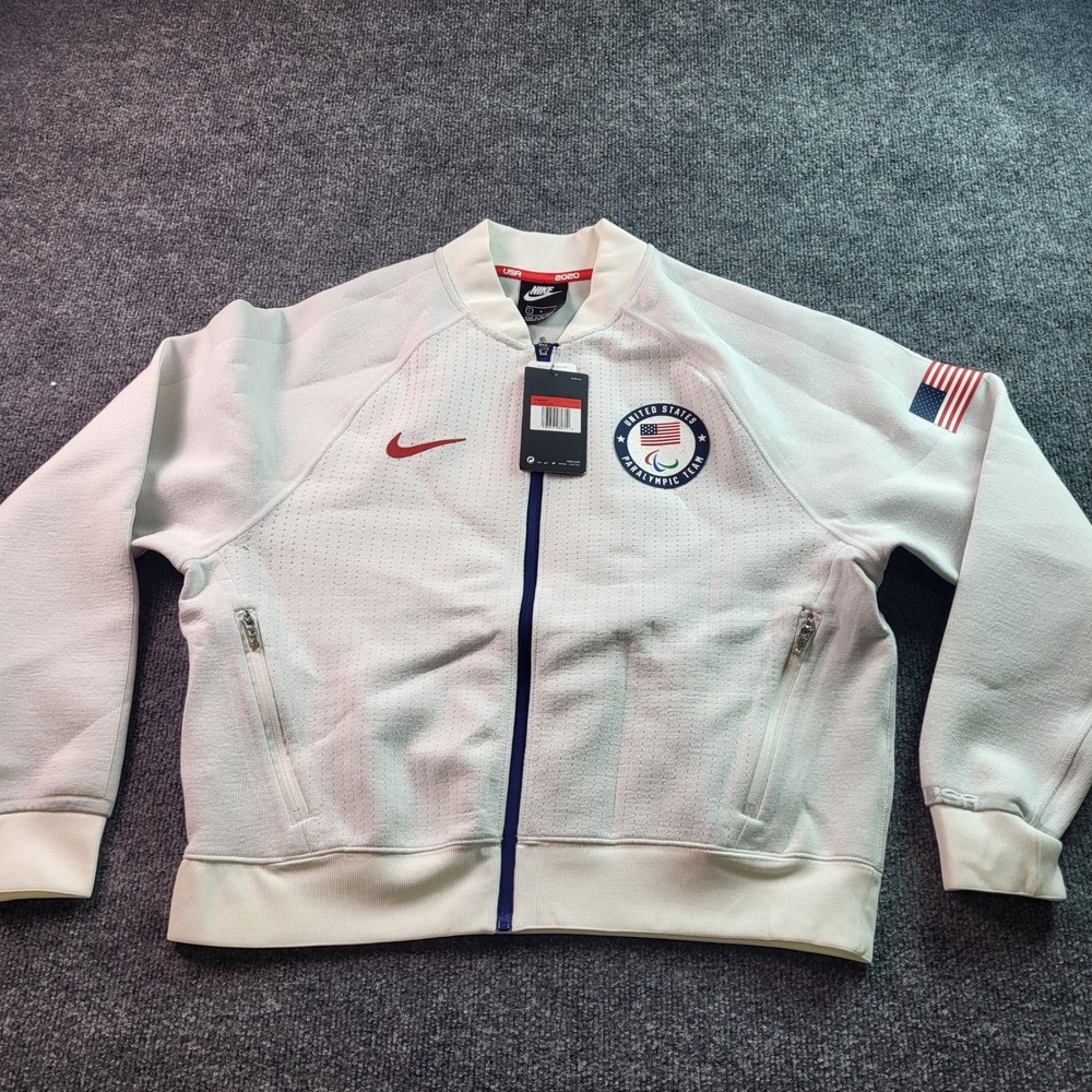 Nike US Paralympic Team 2020 White Track Jacket Womens Size Large